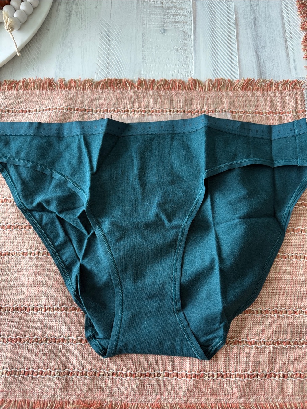 Victoria’s Secret forest green cotton bikini panty large NWT